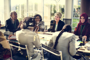 A diverse team working on task