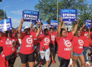 United Auto Workers - UAW - union workers demanding new contract