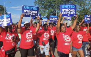 United Auto Workers - UAW - union workers demanding new contract