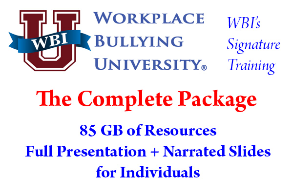 Workplace Bullying University® training for individuals